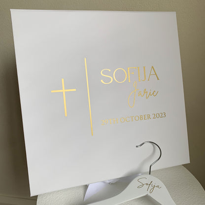 White Personalised Christening Box | Gift Box