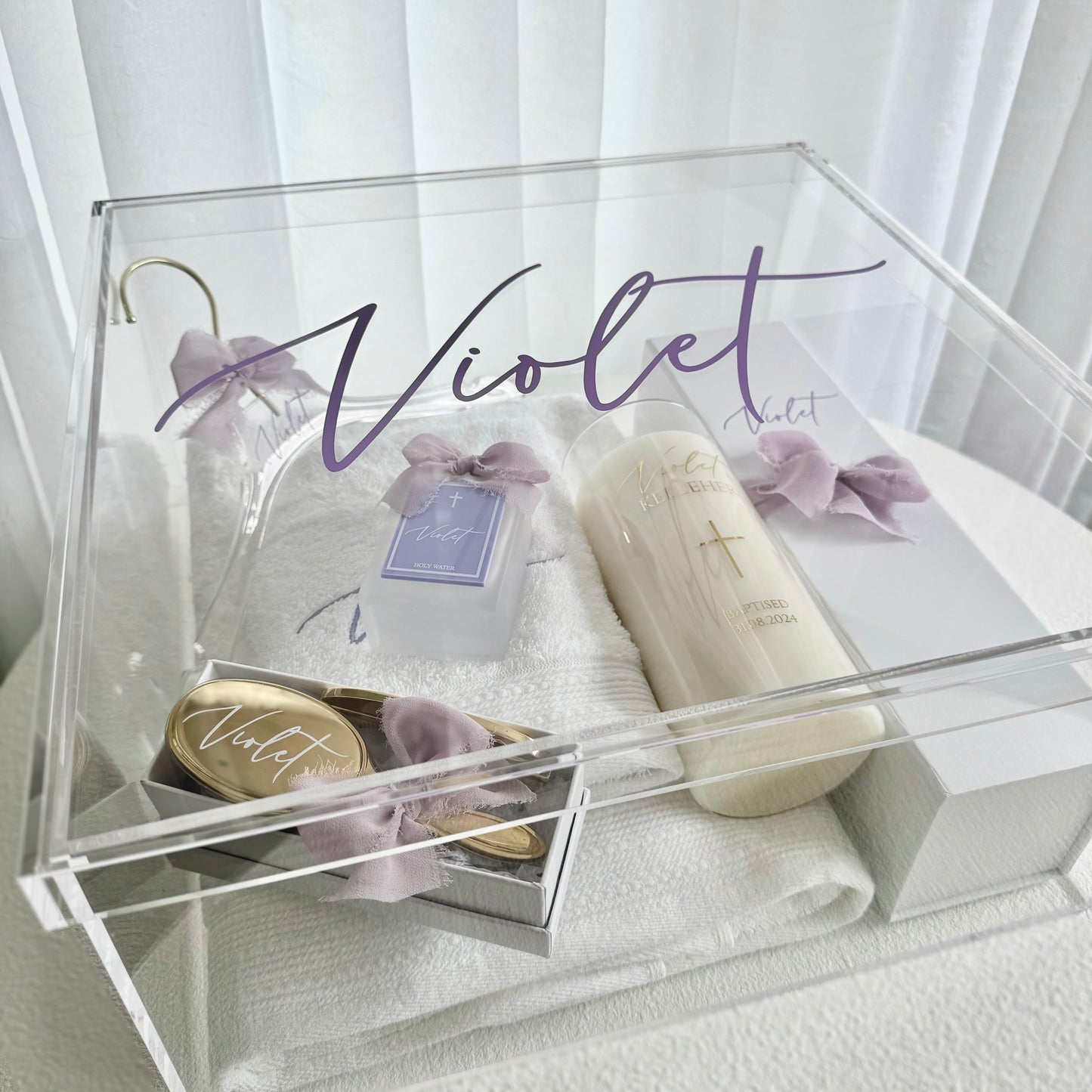 Premium Christening Box Package - Acrylic Box Included