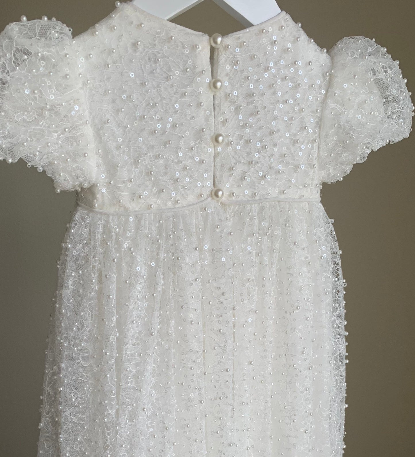 'AVA' Pearl Christening Gown