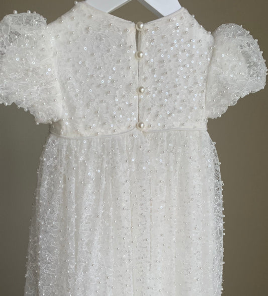 'AVA' Pearl Christening Gown