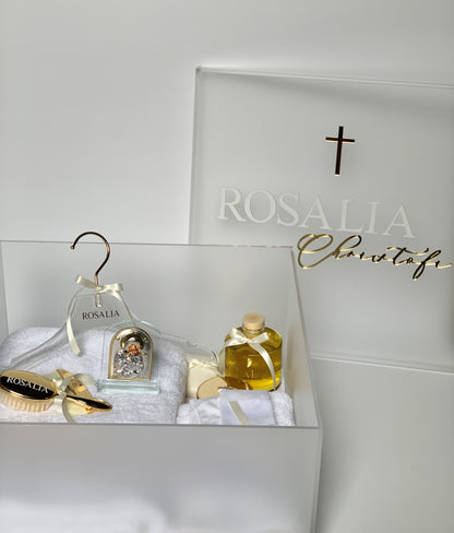 Frosted Square Acrylic Christening Box