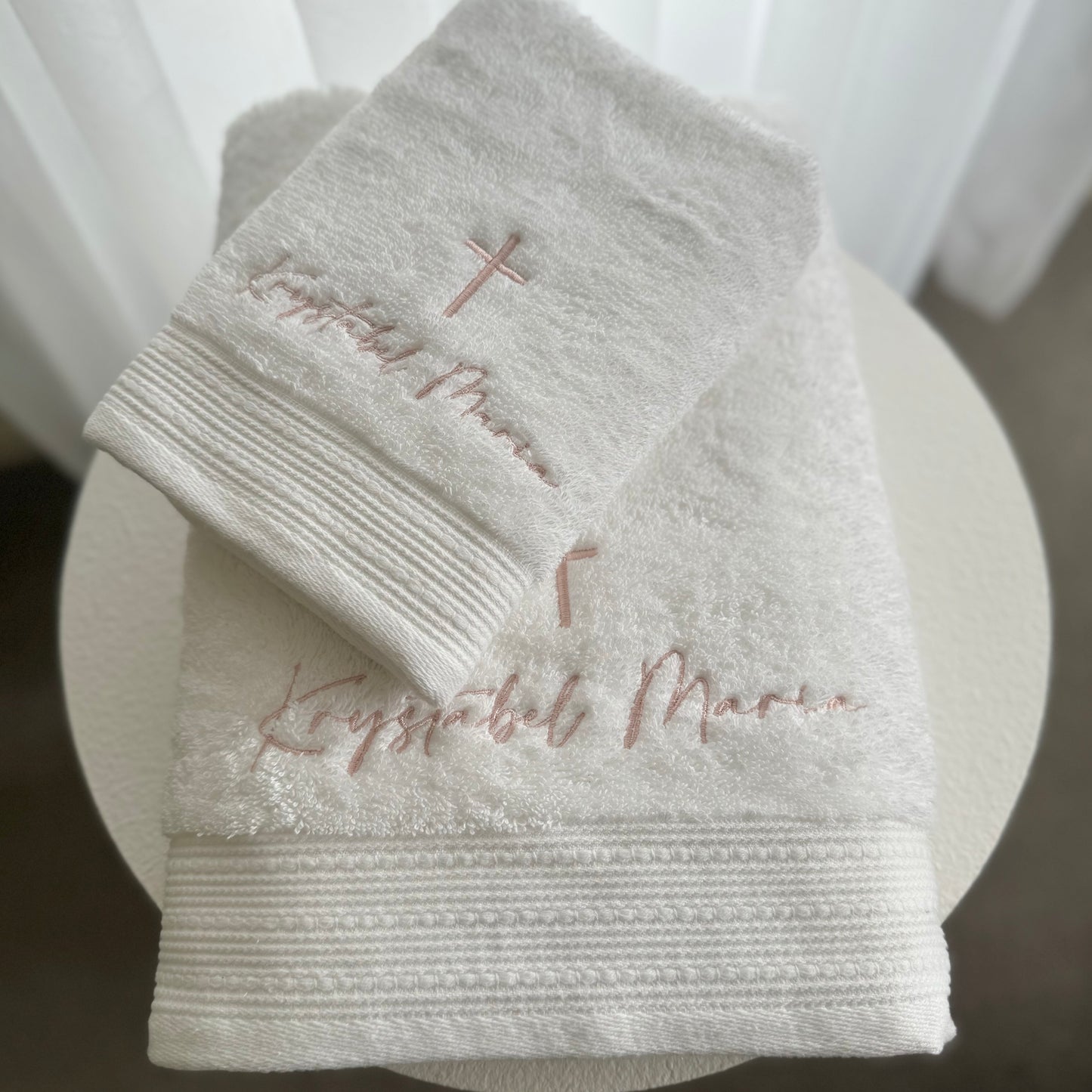 Embroidered Christening Towels - Sheridan Bath & Hand Towel Set