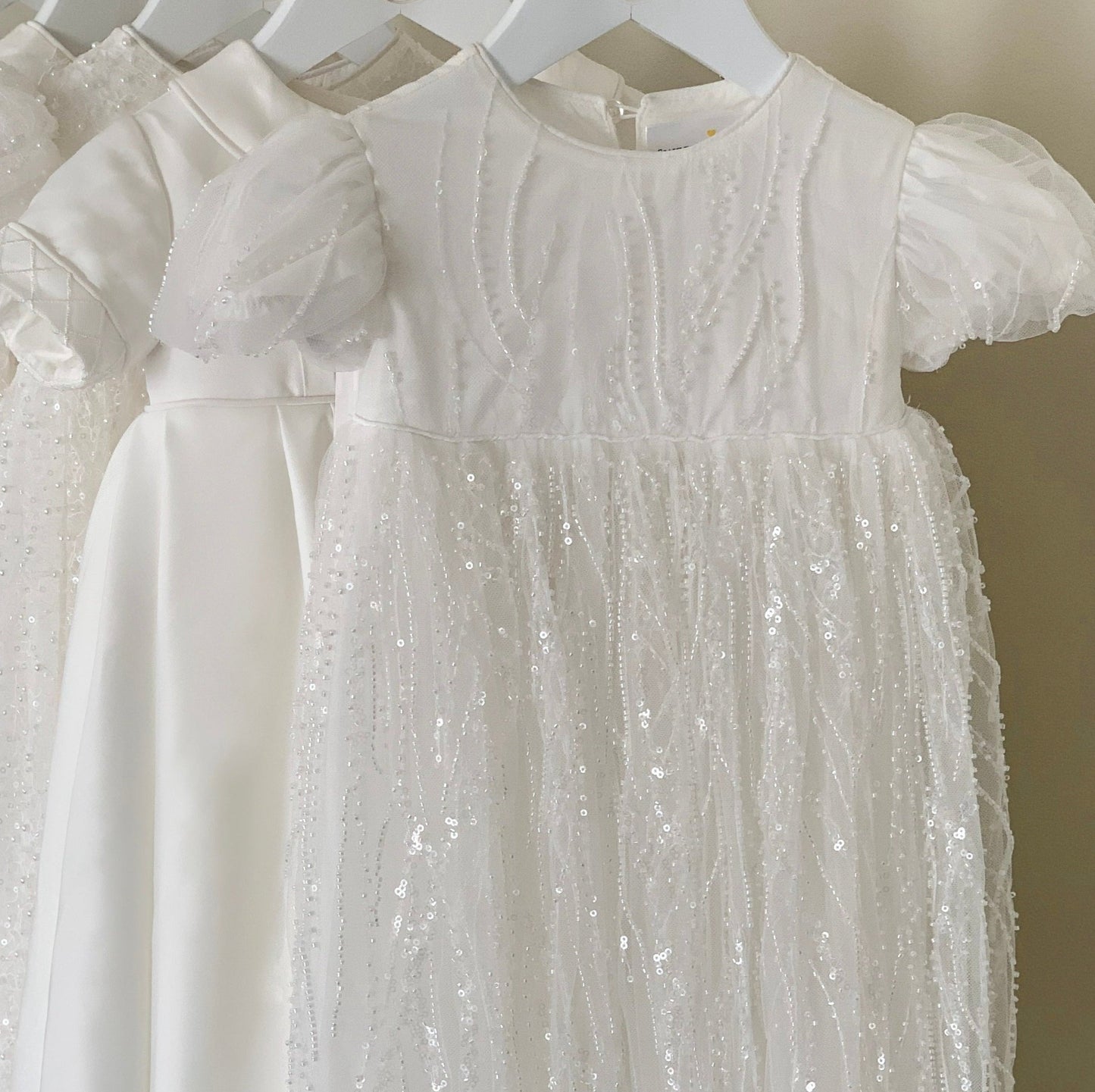 'INDIANA' Beaded Christening Gown