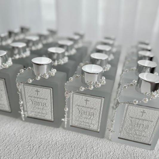 Holy Water Bottles with Rosary - Christening/Holy Communion Favours