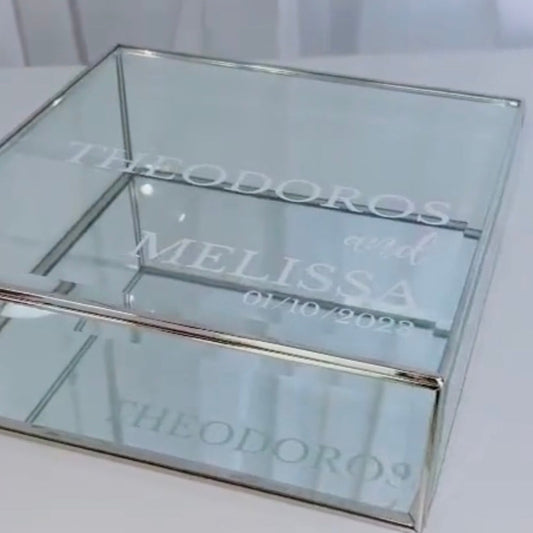 Glass Keepsake Box - Silver Trim (Stefanothiki)