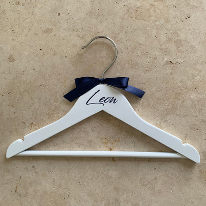 White Personalised Coathanger - Child