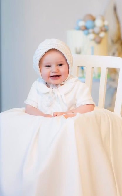 'ALEX' Mikado Christening Gown