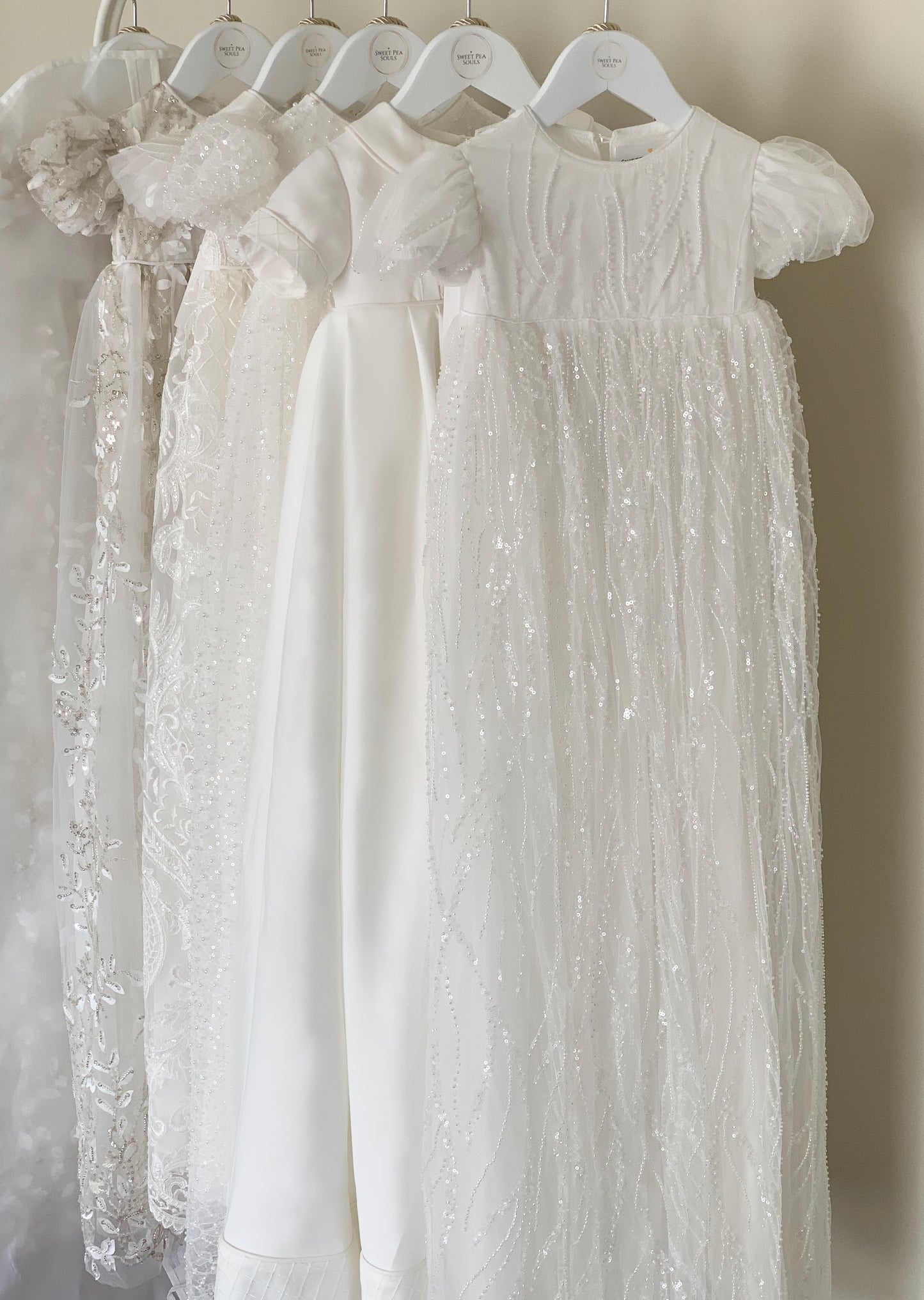 'INDIANA' Beaded Christening Gown