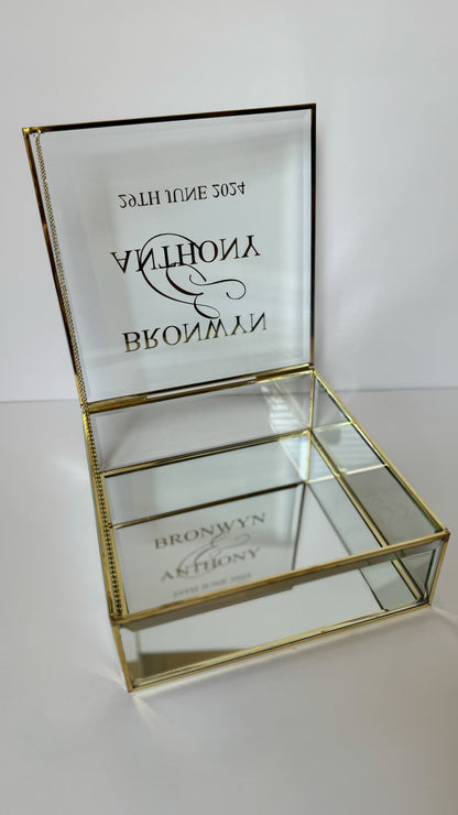 Glass Keepsake Box - Gold Trim (Stefanothiki)