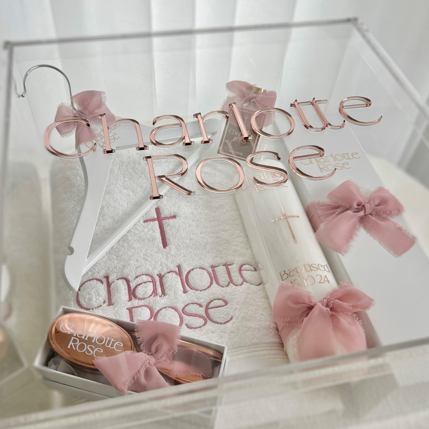 Premium Christening Box Package - Acrylic Box Included