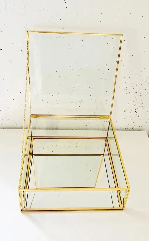 Glass Keepsake Box - Gold Trim (Stefanothiki)