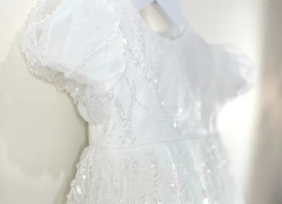 'INDIANA' Beaded Christening Gown