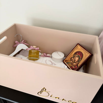 Orthodox Christening Box Package - Wooden Box Included