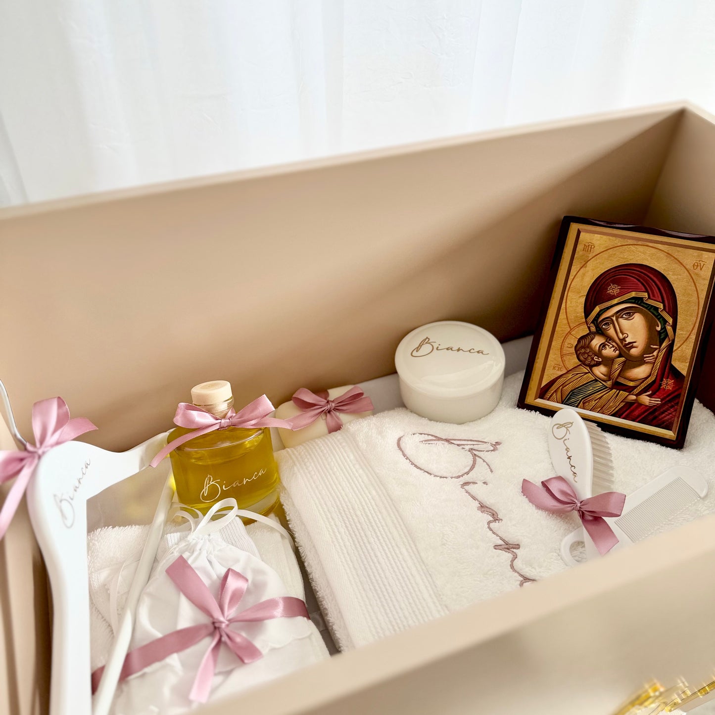 Orthodox Christening Box Package - Wooden Box Included