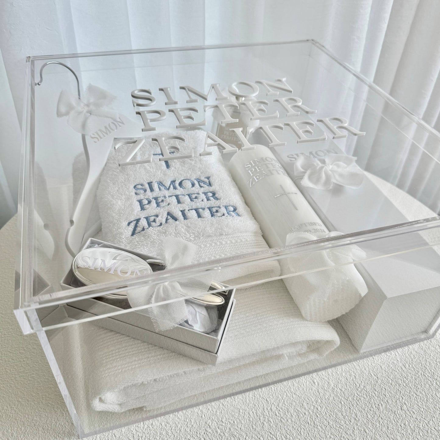 Premium Christening Box Package - Acrylic Box Included